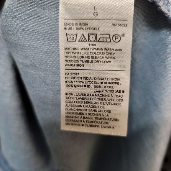 Old Navy Denim Tunic Top L - Picture 7 of 8